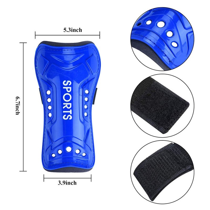 Haploon Soccer Shin Guards for Kids Youthï¼ŒSoccer Football Shin Pads Protective Soccer Shin Pads & Sleeves Equipment - Football Gear for 3 5 4-6 7-9 10-12 Years Old Children Teens Boys Girls - Image 2